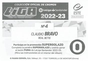 2022-23 Panini LaLiga Santander Este Stickers #4 Claudio Bravo Back