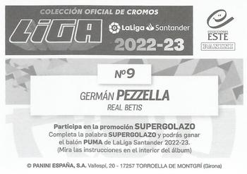 2022-23 Panini LaLiga Santander Este Stickers #9 German Pezzella Back