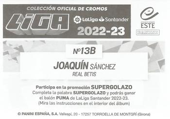 2022-23 Panini LaLiga Santander Este Stickers #13B Joaquín Sánchez Back
