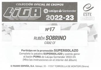 2022-23 Panini LaLiga Santander Este Stickers #17 Ruben Sobrino Back