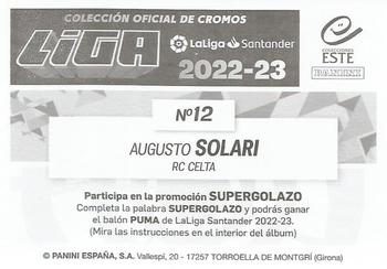 2022-23 Panini LaLiga Santander Este Stickers #12 Augusto Solari Back