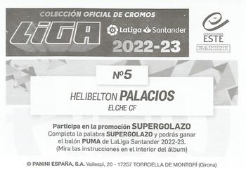 2022-23 Panini LaLiga Santander Este Stickers #5 Helibelton Palacios Back