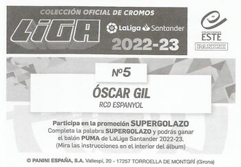 2022-23 Panini LaLiga Santander Este Stickers #5 Oscar Gil Back