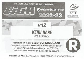 2022-23 Panini LaLiga Santander Este Stickers #12 Keidi Bare Back