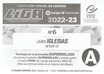 2022-23 Panini LaLiga Santander Este Stickers #6 Juan Iglesias Back