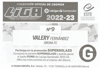 2022-23 Panini LaLiga Santander Este Stickers #9 Valery Fernandez Back