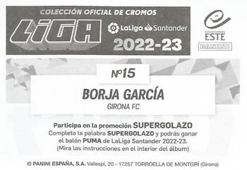2022-23 Panini LaLiga Santander Este Stickers #15 Borja García Back