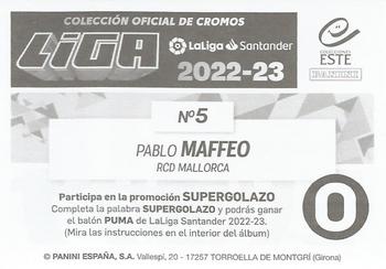 2022-23 Panini LaLiga Santander Este Stickers #5 Pablo Maffeo Back