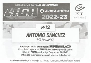 2022-23 Panini LaLiga Santander Este Stickers #12 Antonio Sanchez Back