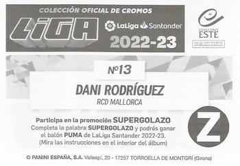 2022-23 Panini LaLiga Santander Este Stickers #13 Dani Rodriguez Back