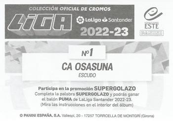2022-23 Panini LaLiga Santander Este Stickers #1 CA Osasuna Back