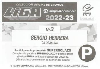 2022-23 Panini LaLiga Santander Este Stickers #3 Sergio Herrera Back
