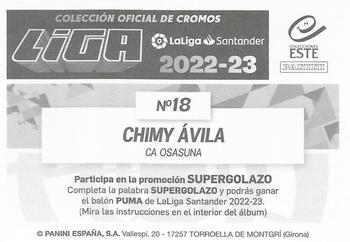 2022-23 Panini LaLiga Santander Este Stickers #18 Chimy Ávila Back