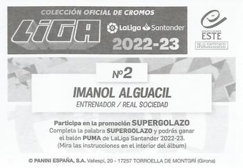 2022-23 Panini LaLiga Santander Este Stickers #2 Imanol Alguacil Back