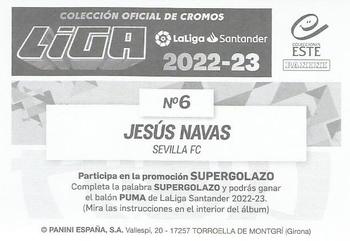 2022-23 Panini LaLiga Santander Este Stickers #6 Jesús Navas Back