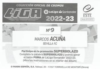 2022-23 Panini LaLiga Santander Este Stickers #9 Marcos Acuña Back