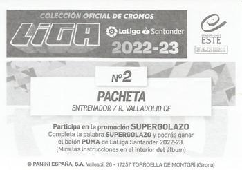 2022-23 Panini LaLiga Santander Este Stickers #2 Pacheta Back