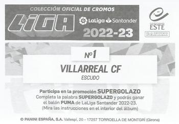 2022-23 Panini LaLiga Santander Este Stickers #1 Villarreal CF Back