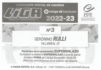 2022-23 Panini LaLiga Santander Este Stickers #3 Geronimo Rulli Back