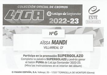 2022-23 Panini LaLiga Santander Este Stickers #6 Aissa Mandi Back