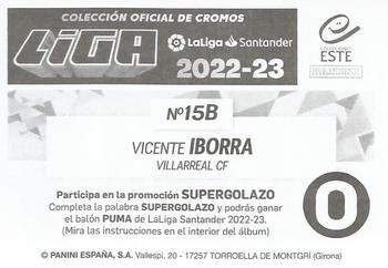 2022-23 Panini LaLiga Santander Este Stickers #15B Vicente Iborra Back