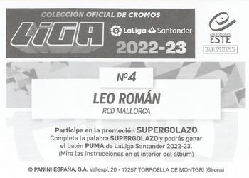 2022-23 Panini LaLiga Santander Este Stickers #4 Leo Roman Back