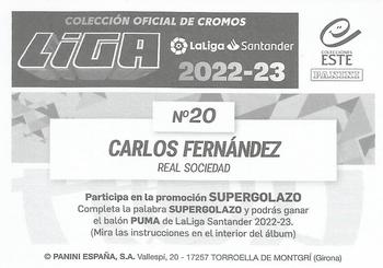 2022-23 Panini LaLiga Santander Este Stickers #20 Carlos Fernández Back