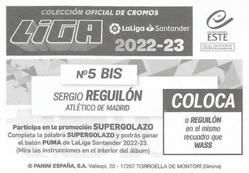 2022-23 Panini LaLiga Santander Este Stickers #5BIS Sergio Reguilon Back