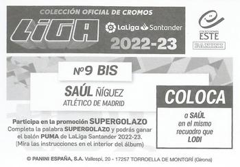 2022-23 Panini LaLiga Santander Este Stickers #9BIS Saul Niguez Back