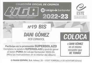 2022-23 Panini LaLiga Santander Este Stickers #19BIS Dani Gomez Back
