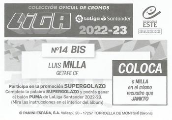 2022-23 Panini LaLiga Santander Este Stickers #14BIS Luis Milla Back