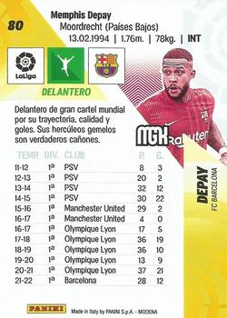 2022-23 Panini Megacracks LaLiga Santander #80 Depay Back