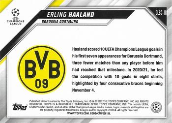 2022 Topps UEFA Champions League International Trading Card Day #CLBC-10 Erling Haaland Back