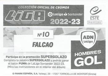 2022-23 Panini LaLiga Santander Este Stickers - ADN Hombres Gol #10 Radamel Falcao Back