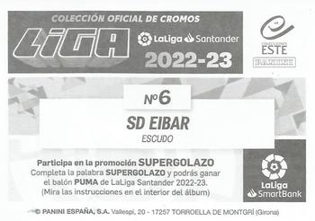2022-23 Panini LaLiga Santander Este Stickers - Escudos LaLiga SmartBank #6 SD Eibar Back