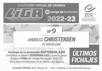 2022-23 Panini LaLiga Santander Este Stickers - Ultimos Fichajes #9 Andreas Christensen Back