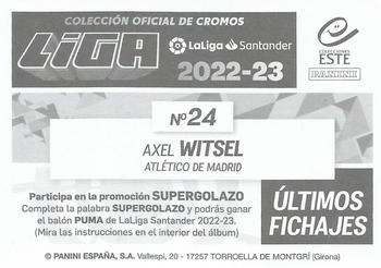 2022-23 Panini LaLiga Santander Este Stickers - Ultimos Fichajes #24 Axel Witsel Back