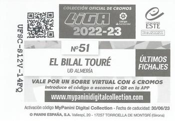 2022-23 Panini LaLiga Santander Este Stickers - Ultimos Fichajes #51 El Bilal Touré Back