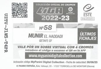 2022-23 Panini LaLiga Santander Este Stickers - Ultimos Fichajes #58 Munir El Haddadi Back