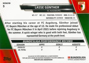2021-22 Topps Chrome Bundesliga - Refractors #5 Lasse Günther Back