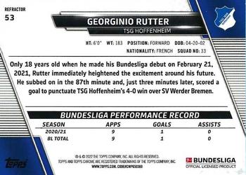 2021-22 Topps Chrome Bundesliga - Refractors #53 Georginio Rutter Back