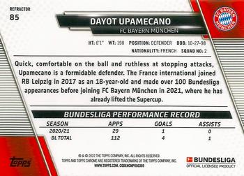 2021-22 Topps Chrome Bundesliga - Refractors #85 Dayot Upamecano Back