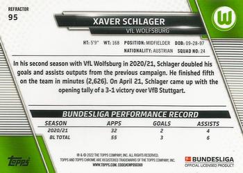 2021-22 Topps Chrome Bundesliga - Refractors #95 Xaver Schlager Back