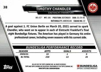 2021-22 Topps Chrome Bundesliga - Gold RayWave Refractors #38 Timothy Chandler Back