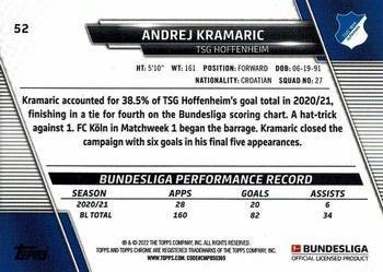 2021-22 Topps Chrome Bundesliga - Gold RayWave Refractors #52 Andrej Kramaric Back