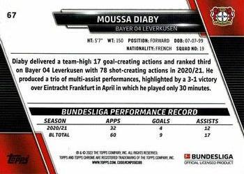 2021-22 Topps Chrome Bundesliga - Gold RayWave Refractors #67 Moussa Diaby Back