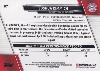 2021-22 Topps Chrome Bundesliga - Gold RayWave Refractors #87 Joshua Kimmich Back