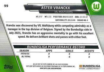 2021-22 Topps Chrome Bundesliga - Gold RayWave Refractors #99 Aster Vranckx Back