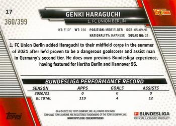 2021-22 Topps Chrome Bundesliga - Magenta Refractors #17 Genki Haraguchi Back