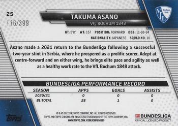 2021-22 Topps Chrome Bundesliga - Magenta Wave Refractors #25 Takuma Asano Back